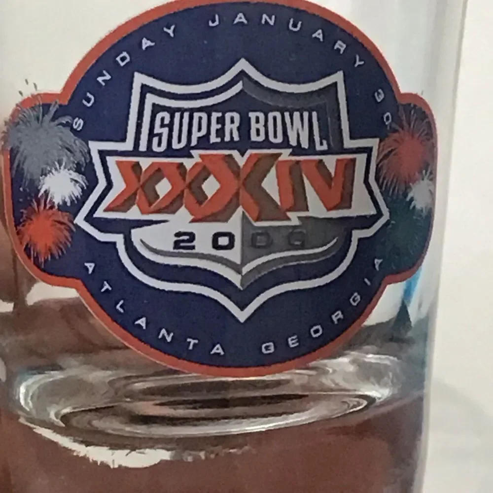 Super Bowl XXXIX 2000 Atlanta GA Clear Shot Glass‎ Set
